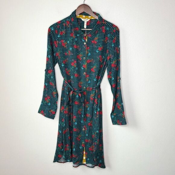 Matilda Jane Fa La La La Long Sleeve Button Down Midi Dress NWT - Women’s US M - Picture 2 of 15